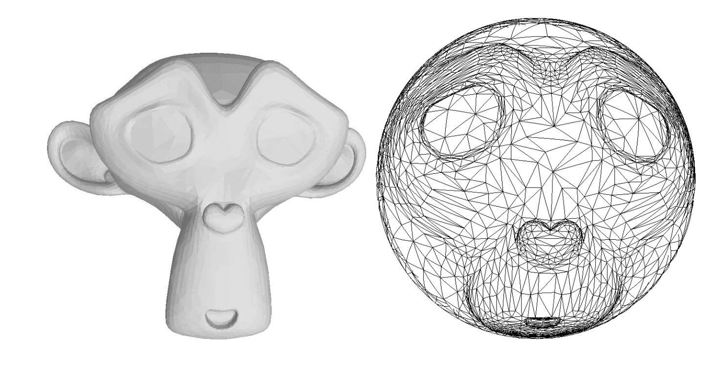 Feature-based 3D Morphing based on Geometrically Constrained Sphere Mapping Optimization