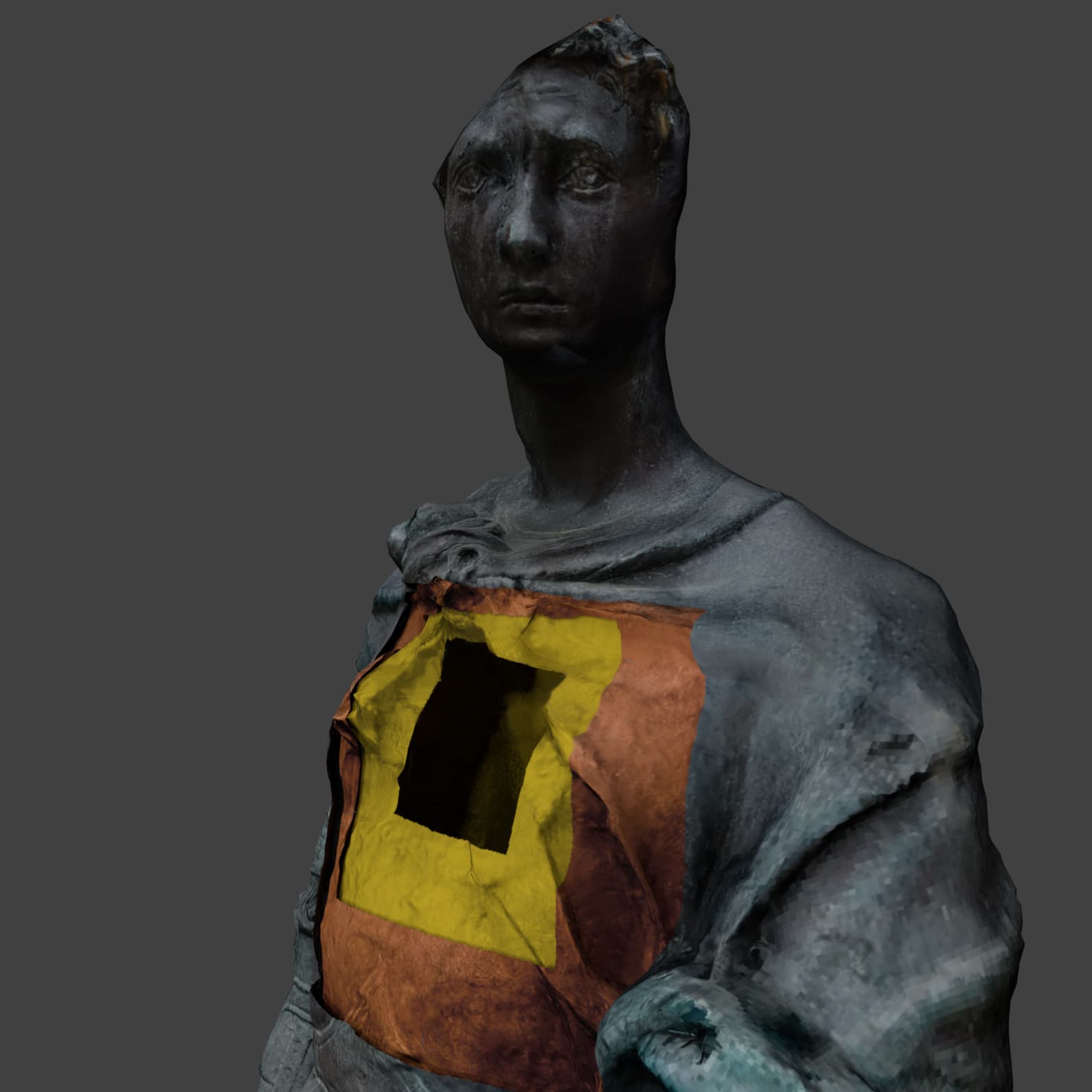 Multiple Material Layer Visualization for Cultural Heritage Artifacts